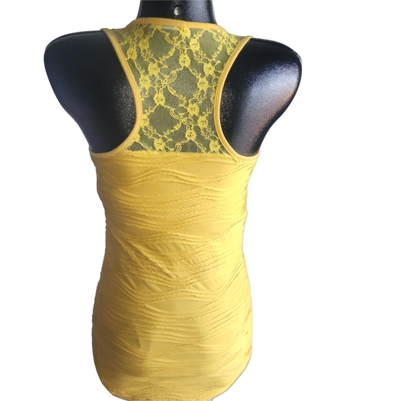 QED London Yellow Women's Tank Bodycon Mini Dress M - Picture 5 of 6
